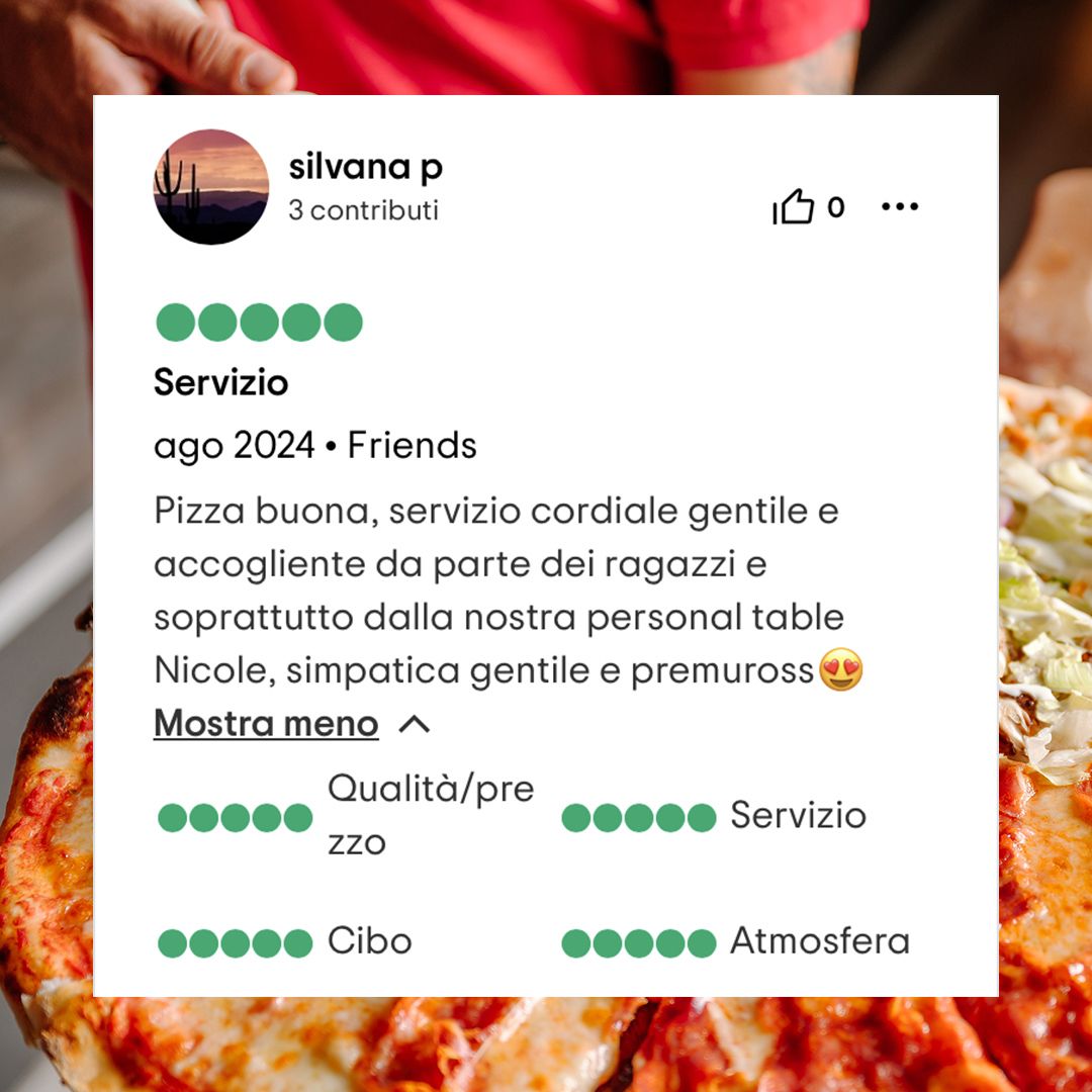 Recensione Pizzeria 360 su TripAdvisor