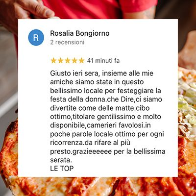 Recensione Pizzeria 360 su Google